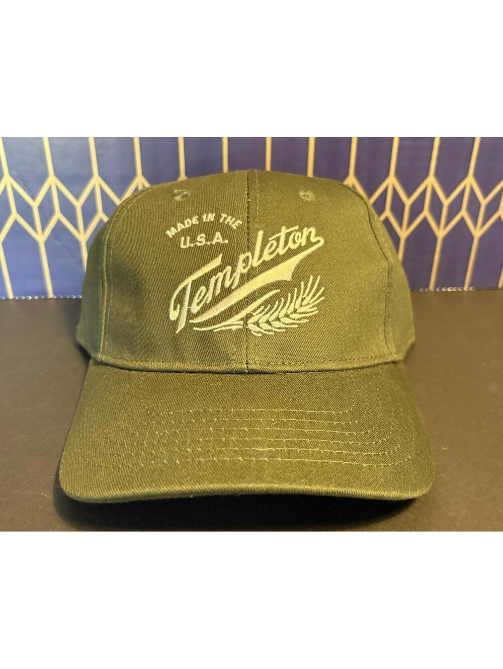 Templeton Rye Whiskey Promo Baseball Hat Green Adjustable Made In USA Whiskey